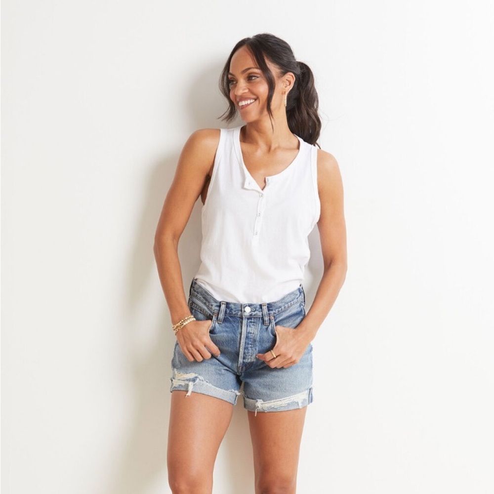 La Made pale pink, Elysian Organic Henley - small